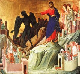 Duccio da Buoninsegna, Tentazioni di Cristo 